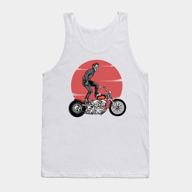 Zombie Motorbike Tank Top by D3monic